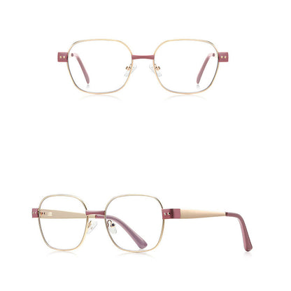 Techsuit 3172 Women's Computer Glasses, Anti-Blue Light, Pink Gold