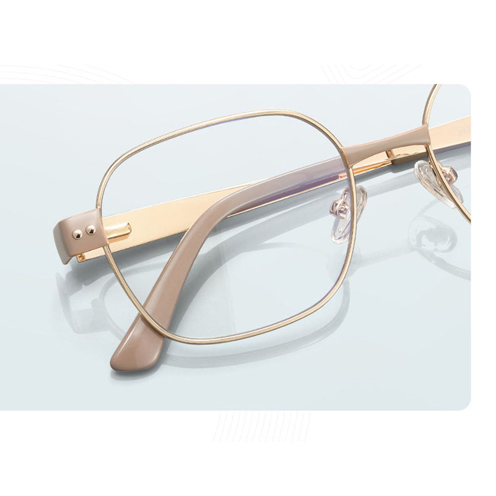 Techsuit 3172 Women's Computer Glasses, Anti-Blue Light, Pink Gold