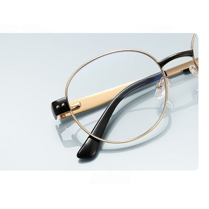 Techsuit 3175 Women's Computer Glasses, Anti-Blue Light, Gold Print