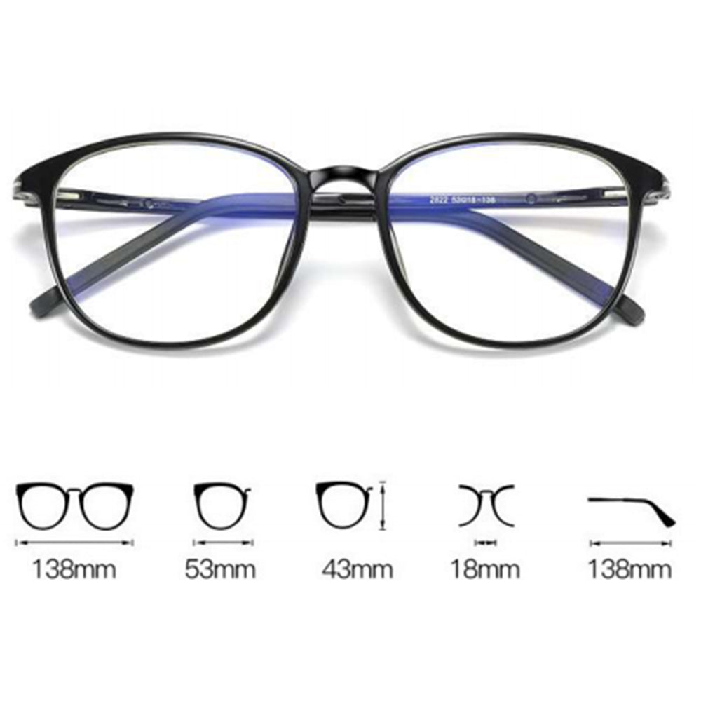Techsuit F2822 Women's Computer Glasses, Anti-Blue Light, Black