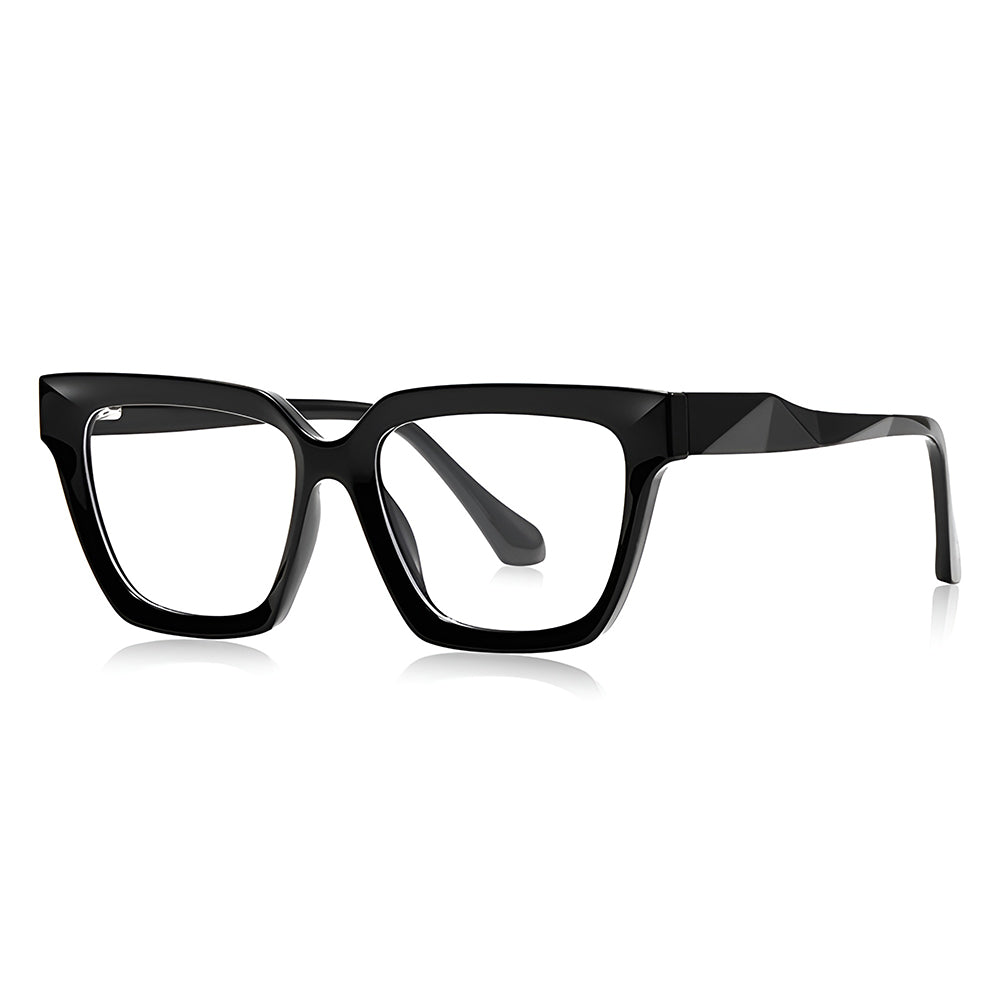 Techsuit LS083 Women's Computer Glasses, Anti-Blue Light, Black