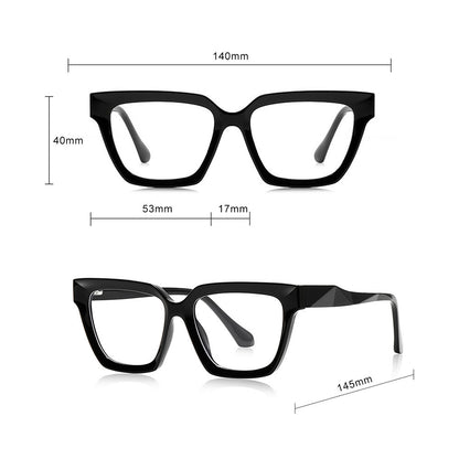 Techsuit LS083 Women's Computer Glasses, Anti-Blue Light, Black