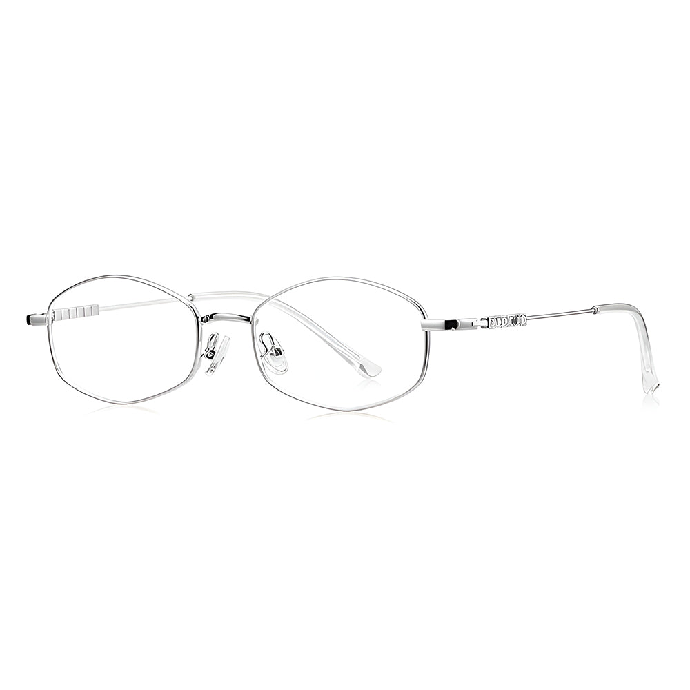 Techsuit LS501 Women's Computer Glasses, Anti-Blue Light, Silver