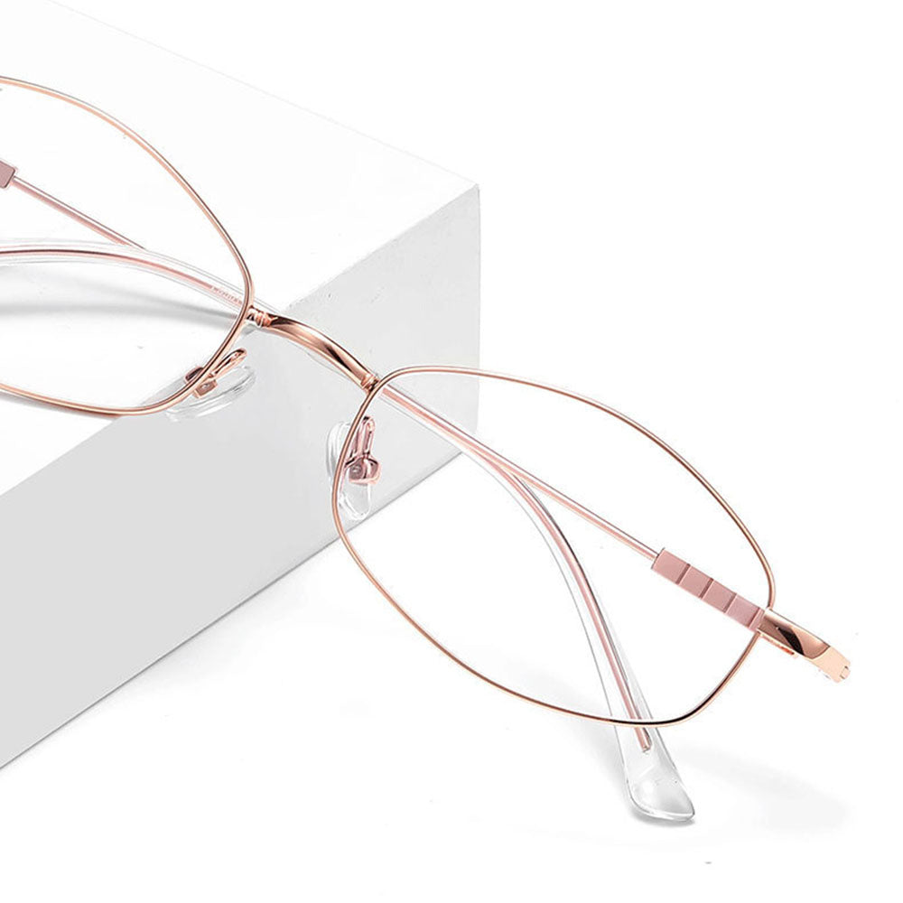 Techsuit LS501 Women's Computer Glasses, Anti-Blue Light, Silver