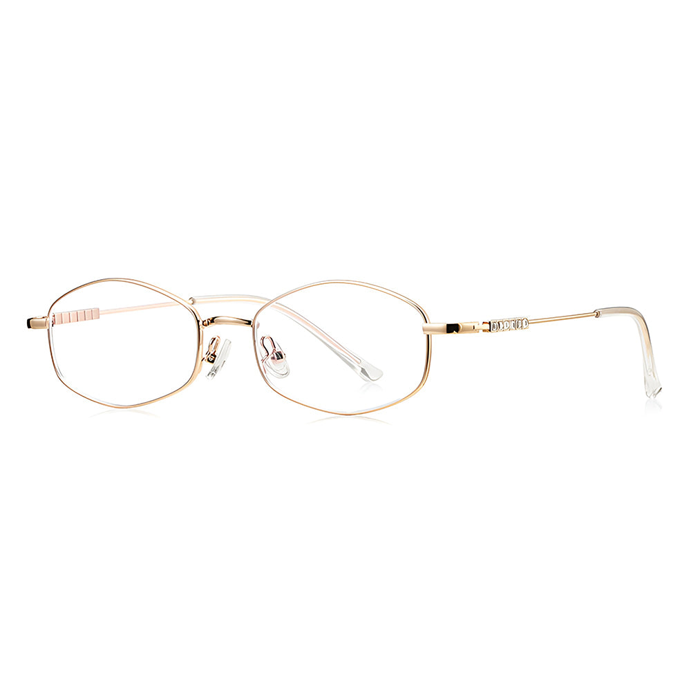 Techsuit LS501 Women's Computer Glasses, Anti-Blue Light, Gold