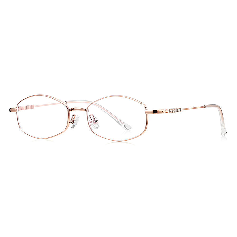 Techsuit LS501 Women's Computer Glasses, Anti-Blue Light, Rose Gold