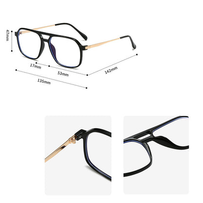 Unisex Techsuit 83092 Computer Glasses, Anti-Blue Light, Black Silver