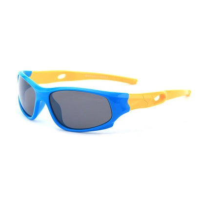 Techsuit 816-C5 Kids' Sport Sunglasses, Polarized, Blue Yellow