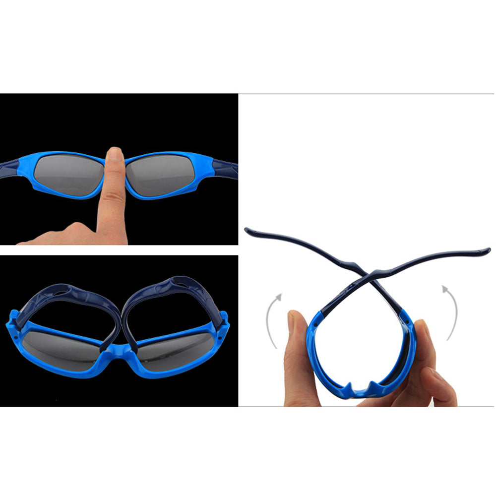 Techsuit 816-C5 Kids' Sport Sunglasses, Polarized, Blue Yellow