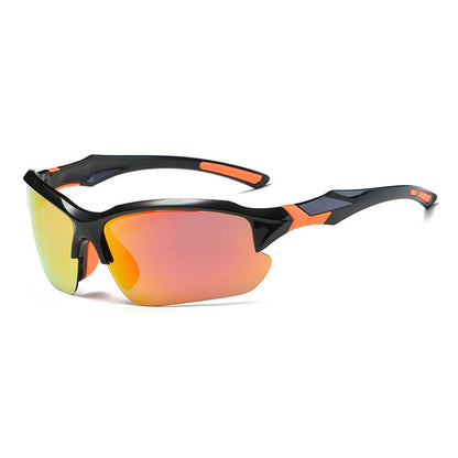 Unisex Techsuit 9301 Cycling Glasses, UV Protection, Black Orange