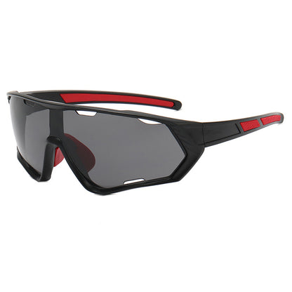 Unisex Techsuit 9330 Cycling Glasses, Black Red