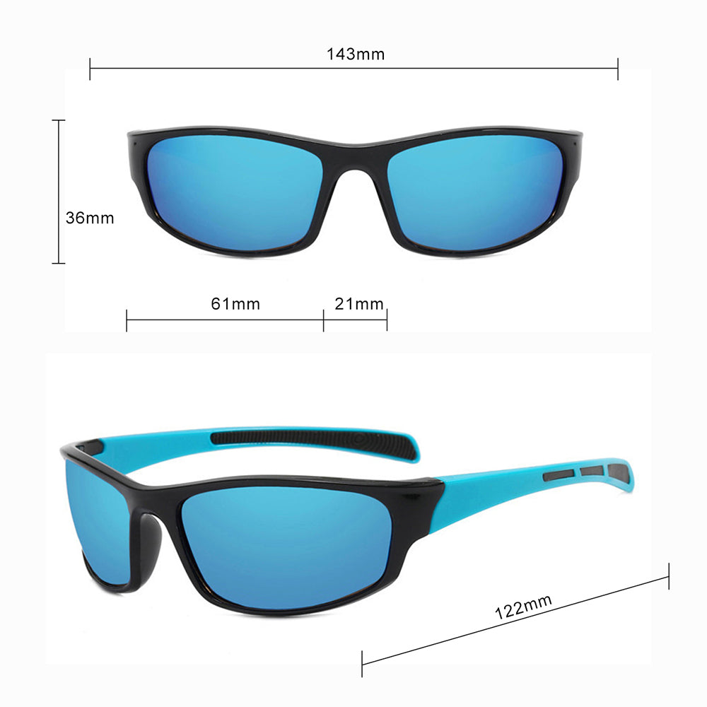 Unisex Cycling Glasses Techsuit 9937, Black Blue