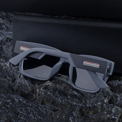 Men's Techsuit 8491 Sunglasses, Polarized, UV Protection, Matte Black Gray