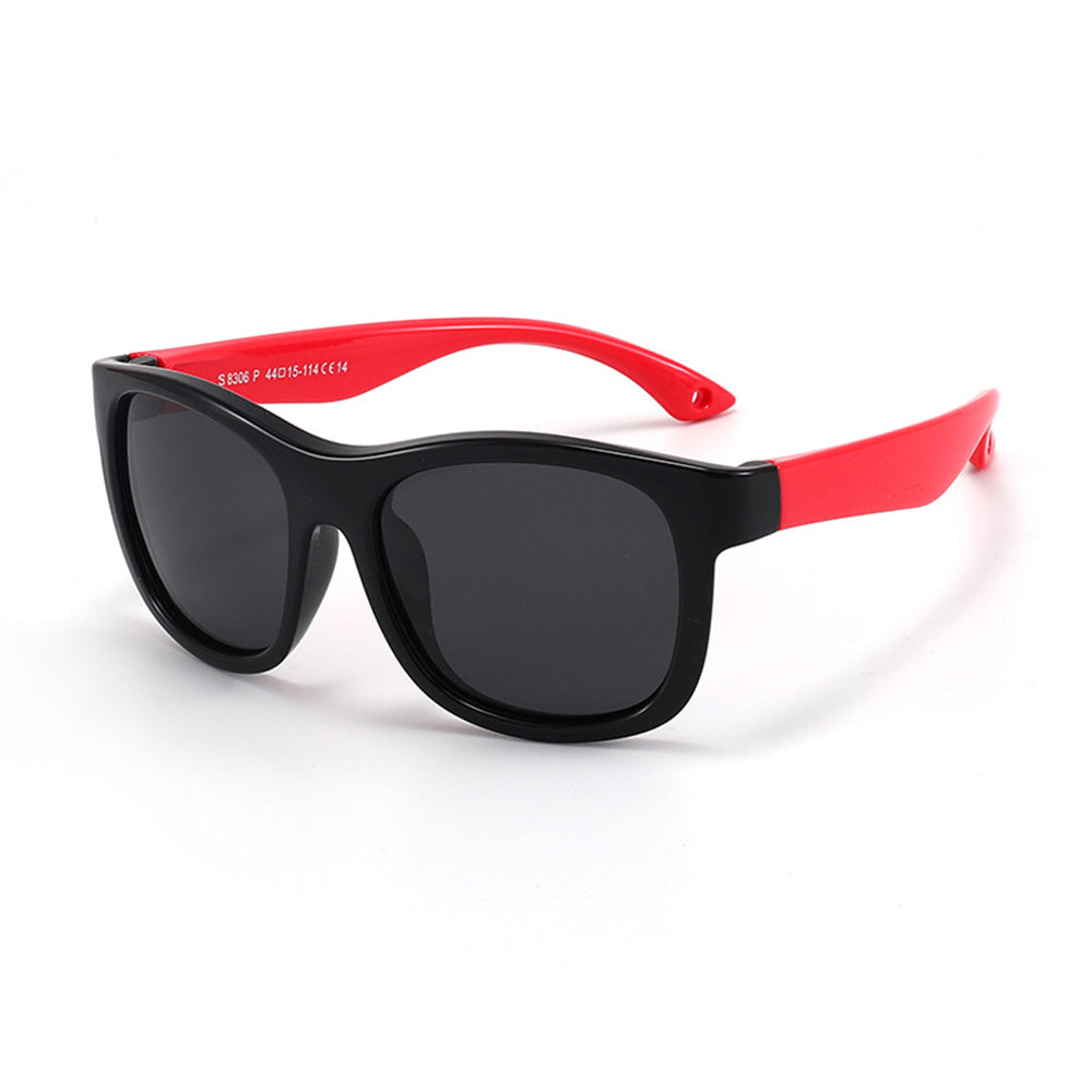 Techsuit Baby Sunglasses 8306-C14, Polarized, Black Red