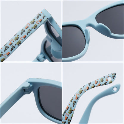 Techsuit 5218 Kids Sunglasses, Polarized, UV Protection, Blue