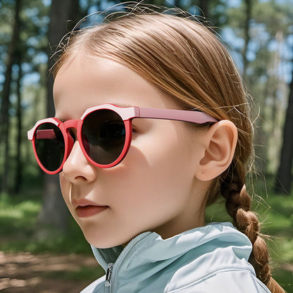 Techsuit 601 Kids Sunglasses, Polarized, UV Protection, Purple Pink