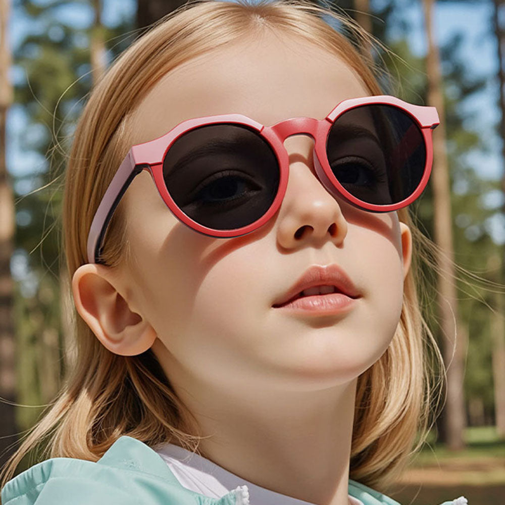 Techsuit 601 Kids' Sunglasses, Polarized, UV Protection, Black Gray