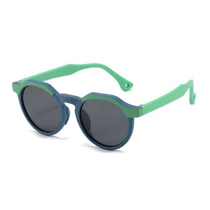 Techsuit 601 Kids' Sunglasses, Polarized, UV Protection, Green Blue