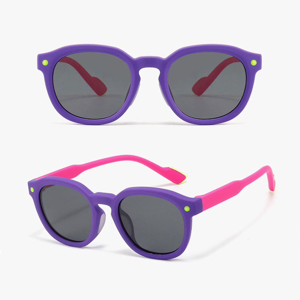 Techsuit 616 Kids Sunglasses, Polarized, UV Protection, Purple Pink