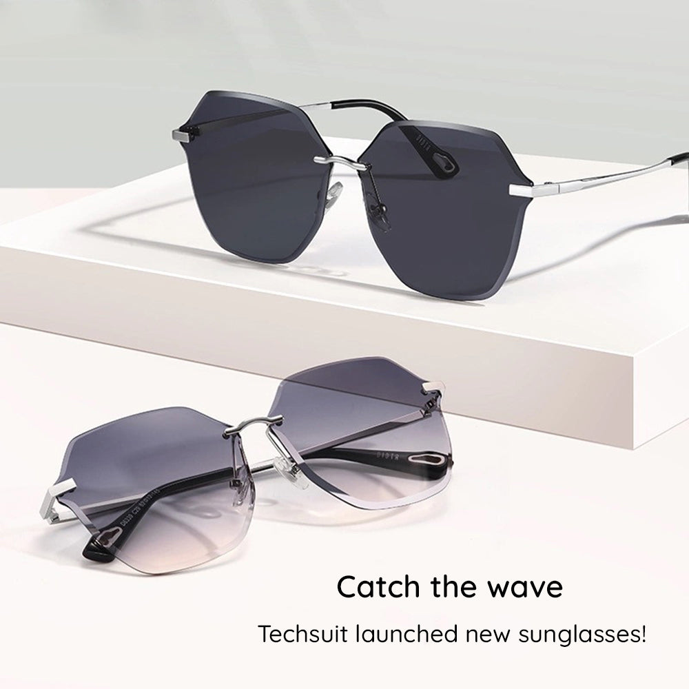 Techsuit 8195 Women's Sunglasses, Silver Gray