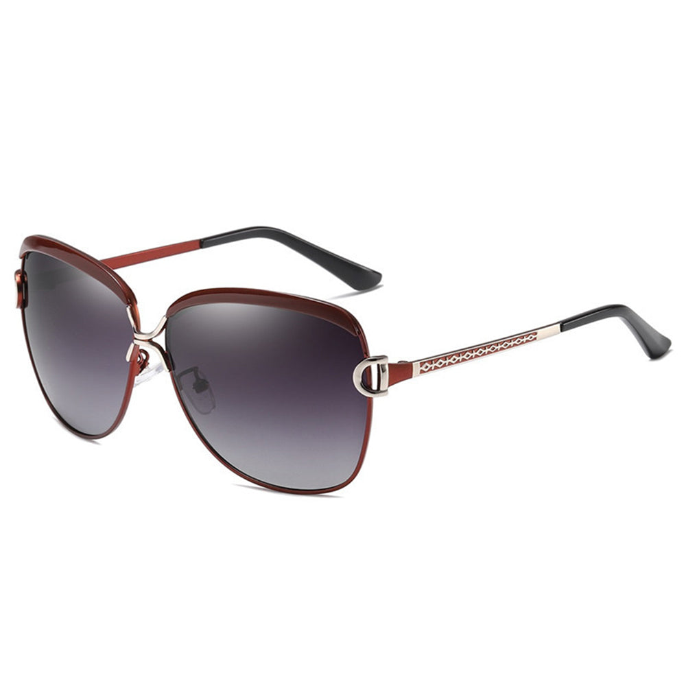 Techsuit 8702 Women's Sunglasses, Polarized, UV Protection, Brown