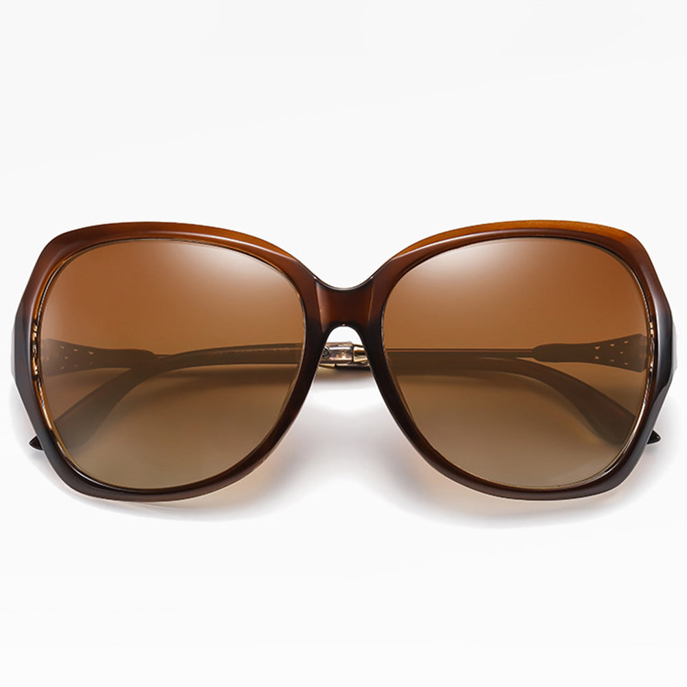 Techsuit 8881 Women's Sunglasses, Polarized, UV Protection, Brown