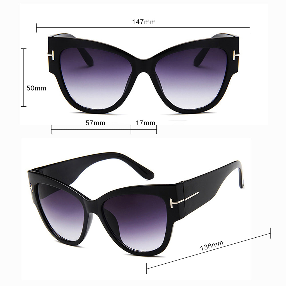 Techsuit 9778 Women's Sunglasses, Black Brown