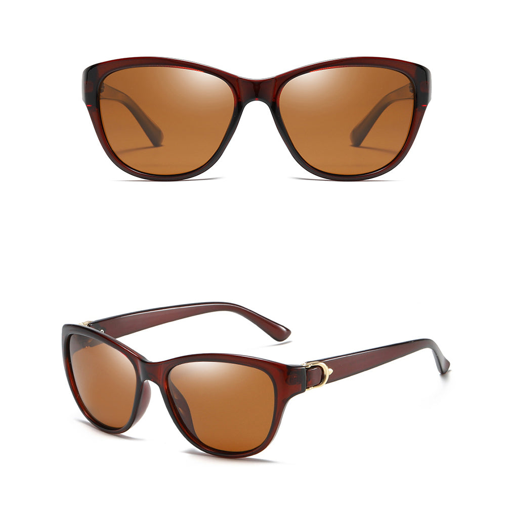 Techsuit A572 Women's Sunglasses, Polarized, UV Protection, Brown