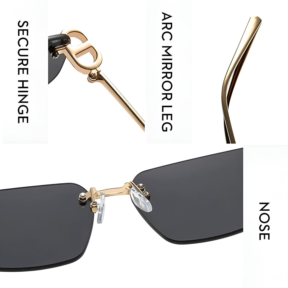 Unisex Techsuit S098 Sunglasses, Gold Blue Green