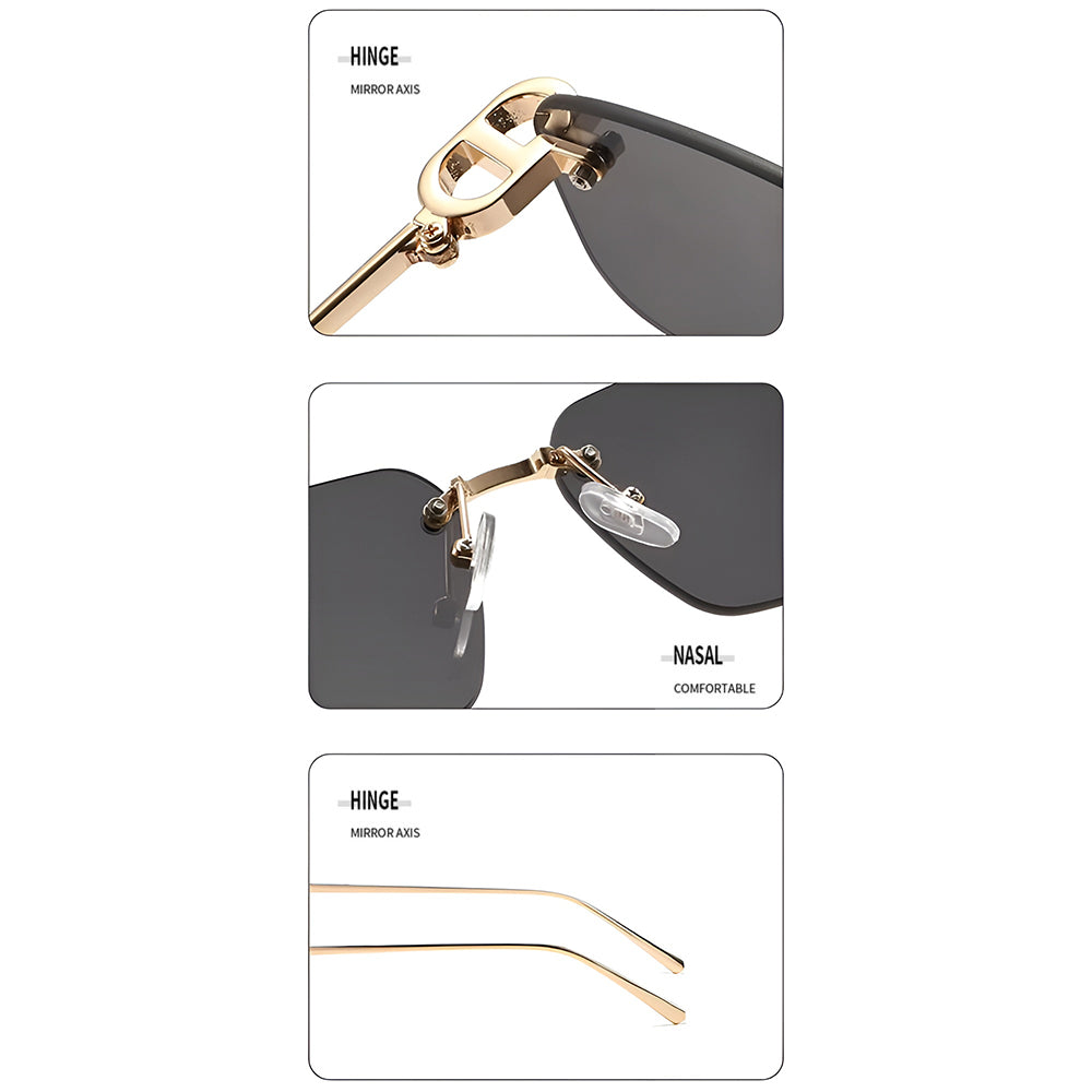 Unisex Techsuit S098 Sunglasses, Gold Blue Green