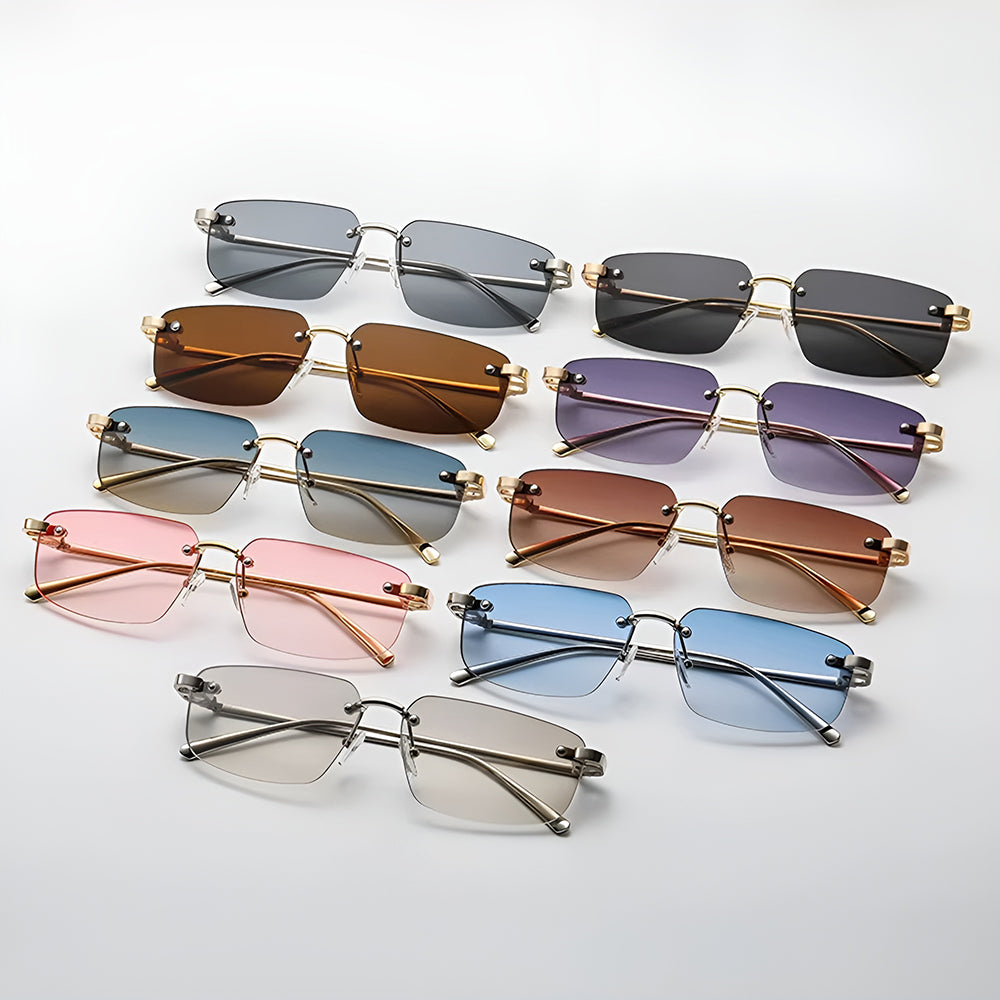 Unisex Techsuit S098 Sunglasses, Gold Brown