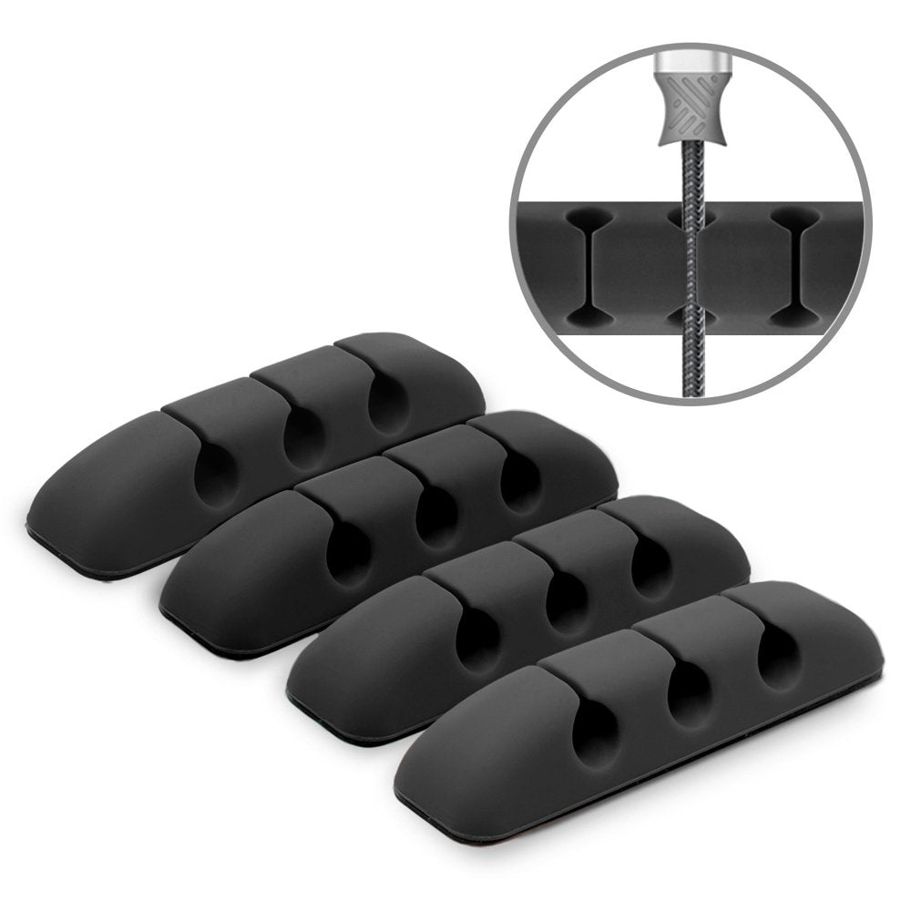 Ringke Cable Organizer, Set of 4, Black
