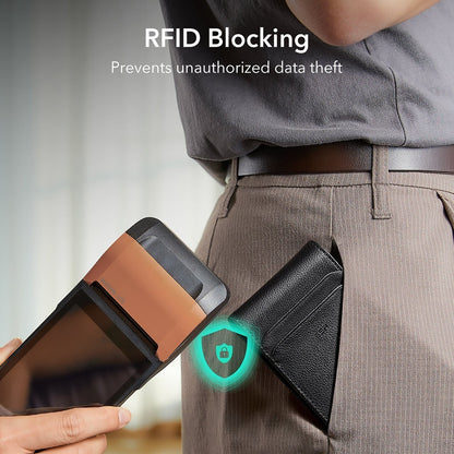 ESR Classic Geo Wallet with Find My Function and RFID Protection, Black, Resealed