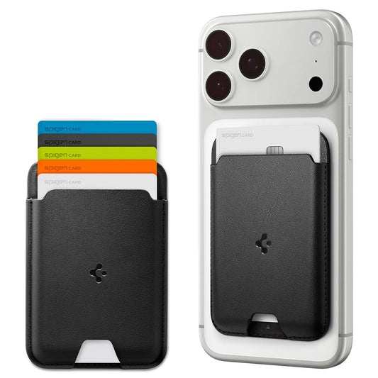 MagSafe Wallet, Spigen, Valentinus MagFit, Black AFA11337