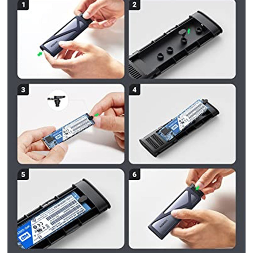 UGREEN CM400 (10902) Rack for M.2 NVMe SSD, Gray