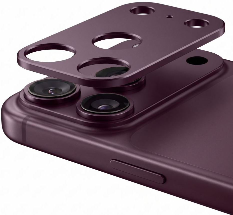 Tech-Protect Camalloy Fit+ Rear Camera Protection Frame for Apple iPhone 18 Pro Max, Aluminum, Burgundy