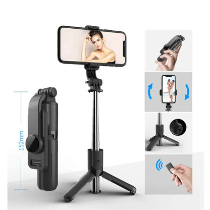Selfie Stick Bluetooth Techsuit L11, Universal, Black