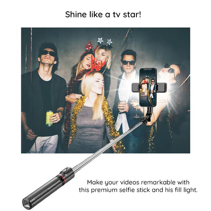 Selfie Stick Bluetooth Techsuit L13d, Universal, Black