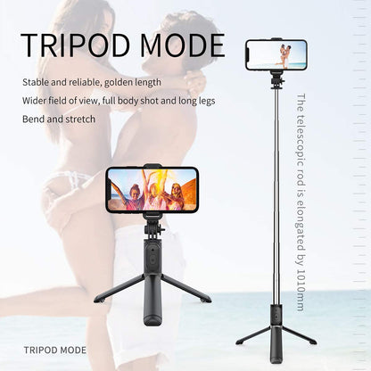 Selfie Stick Bluetooth Techsuit Q01, Universal, White