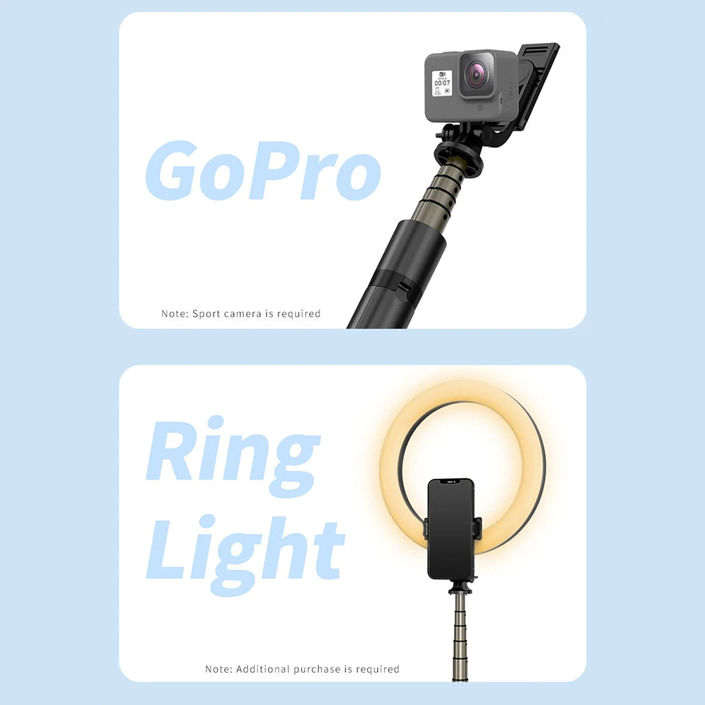 Selfie Stick Bluetooth Techsuit Q06, Universal, Black