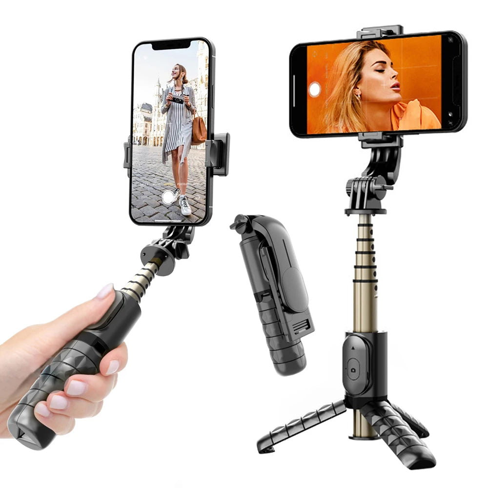Selfie Stick Bluetooth Techsuit Q10, Universal, Black