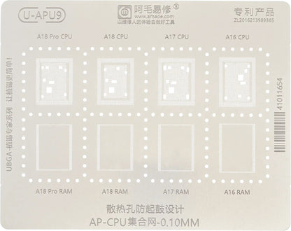 Amaoe U-APU9 BGA Stencil for Apple iPhone 15 Pro Max