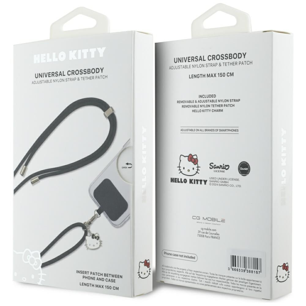 Hello Kitty Crossbody Phone Lanyard, Black