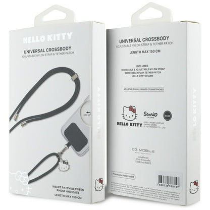 Hello Kitty Crossbody Phone Lanyard, Black