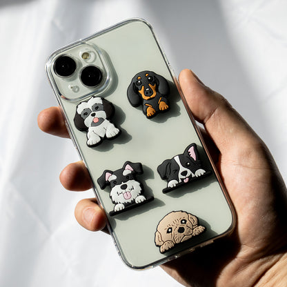 3D OEM Dog Sticker for Phone / Tablet Case, Set of 5, Multicolor