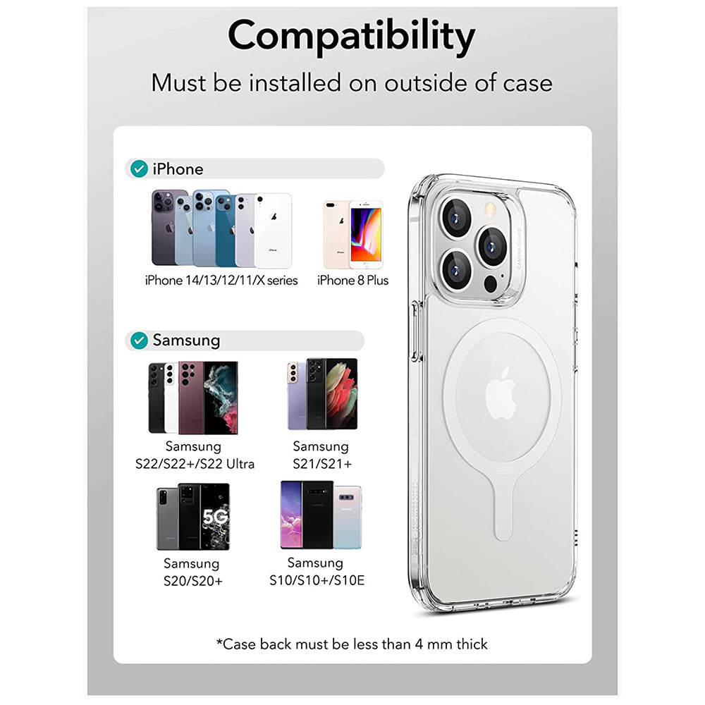 ESR HaloLock Metallic Sticker, Set of 2 Pieces, White