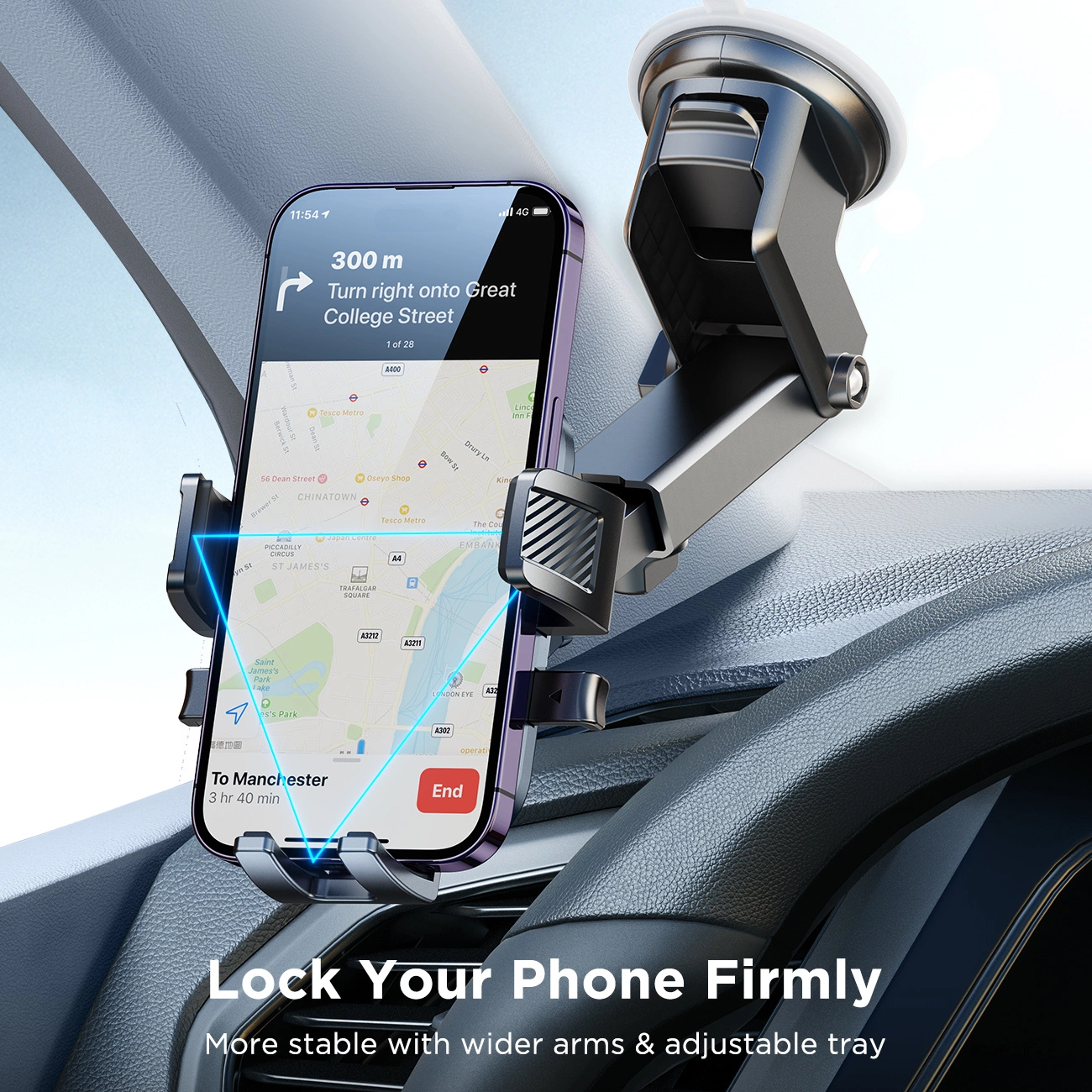 Joyroom JR-OK6 Dash 2 Car Mount, 4.7inch - 6.8inch, Black