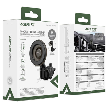 Acefast D68 Magnetic Car Mount, 4.7inch - 6.9inch, Black