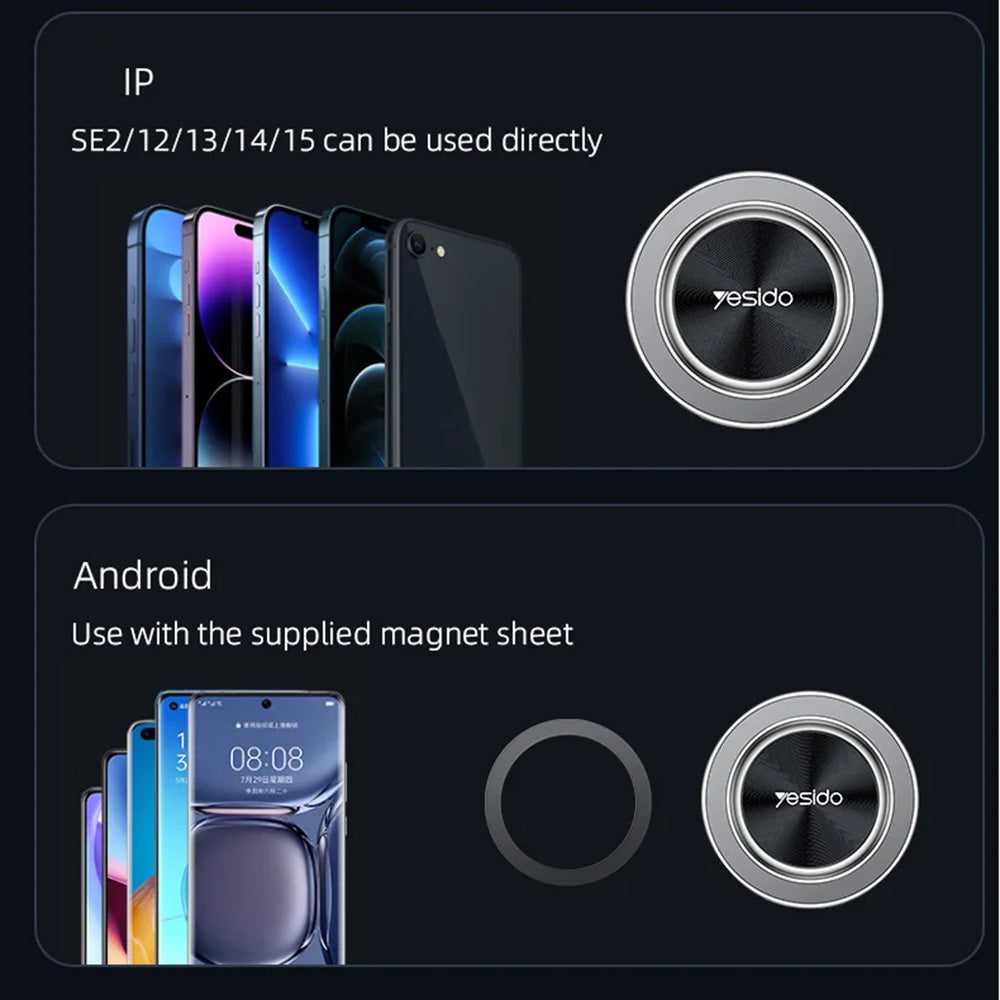 Yesido C179 Universal Magnetic Car Holder, Black