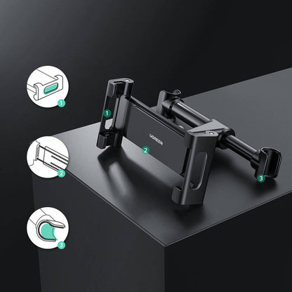 UGREEN LP160 (60108) Headrest Car Holder for Phone / Tablet, 4.7inch - 12.9inch, Black